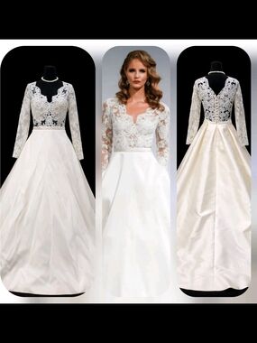 Anne Barge Brooks A-Line Wedding Dress Size 12 Nwot **msrp $8500**